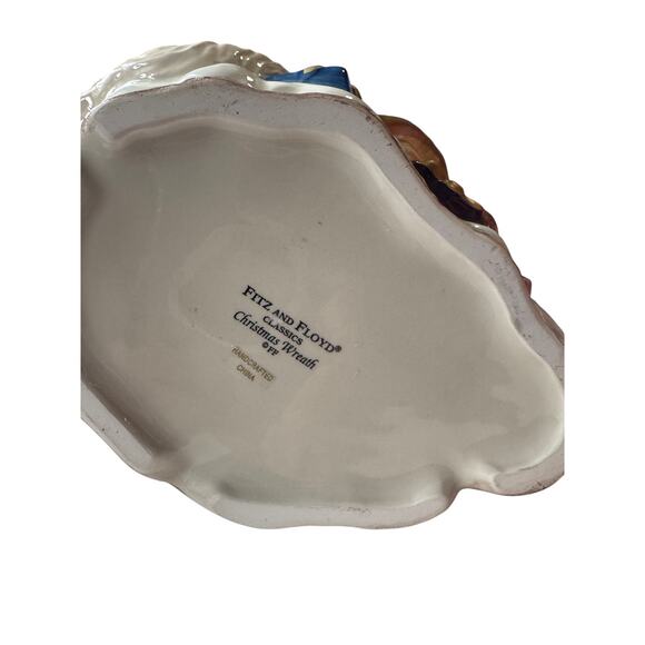 Vintage 1996 Fitz & Floyd “Classic Christmas Wreath” Santa Teapot Ceramic 4 Cup - Picture 5 of 6